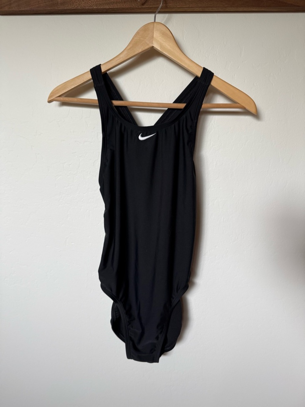Nike Black Swim Suit with White Swoosh